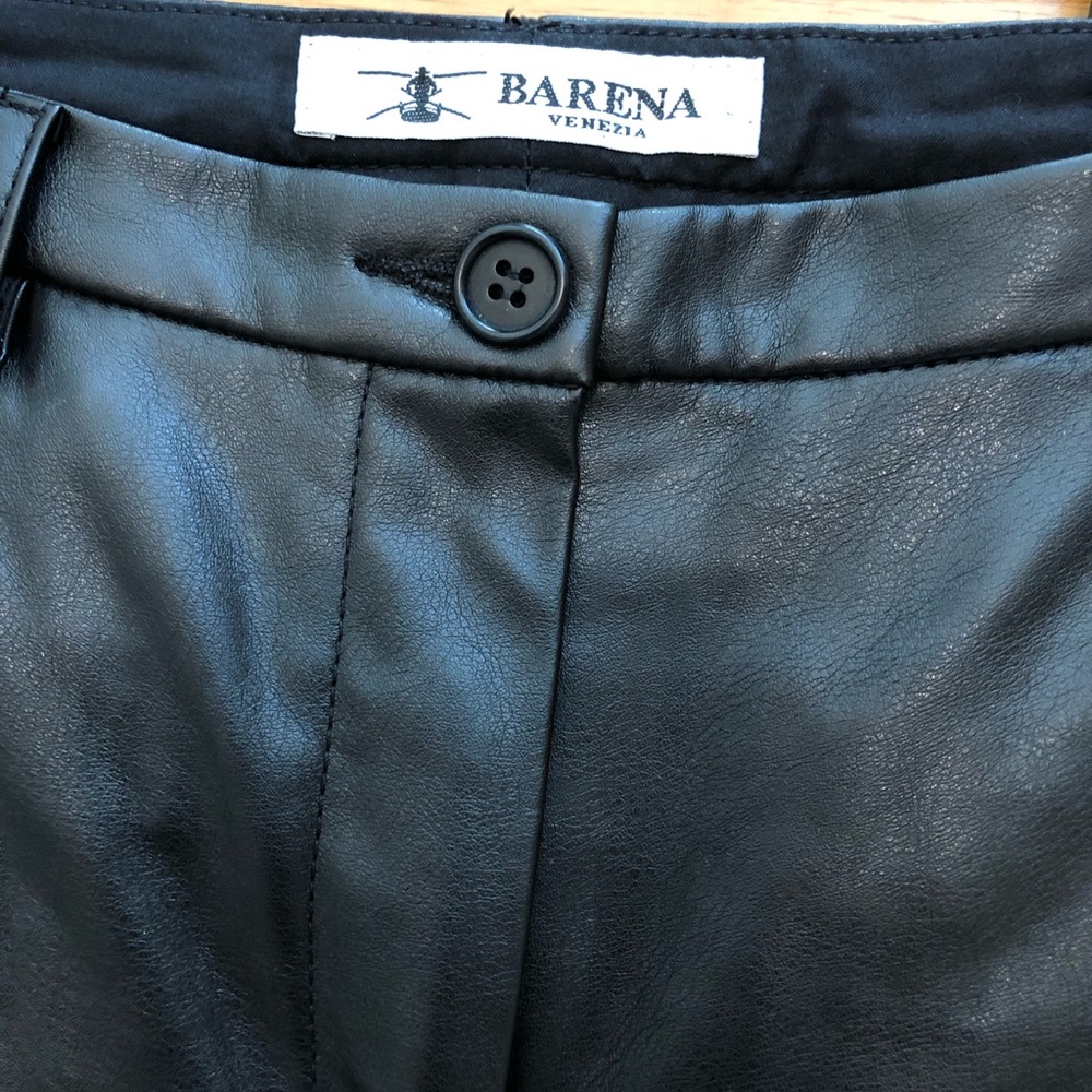 Barena Venezia Black Vegan Leather Pants - Picture 7 of 8